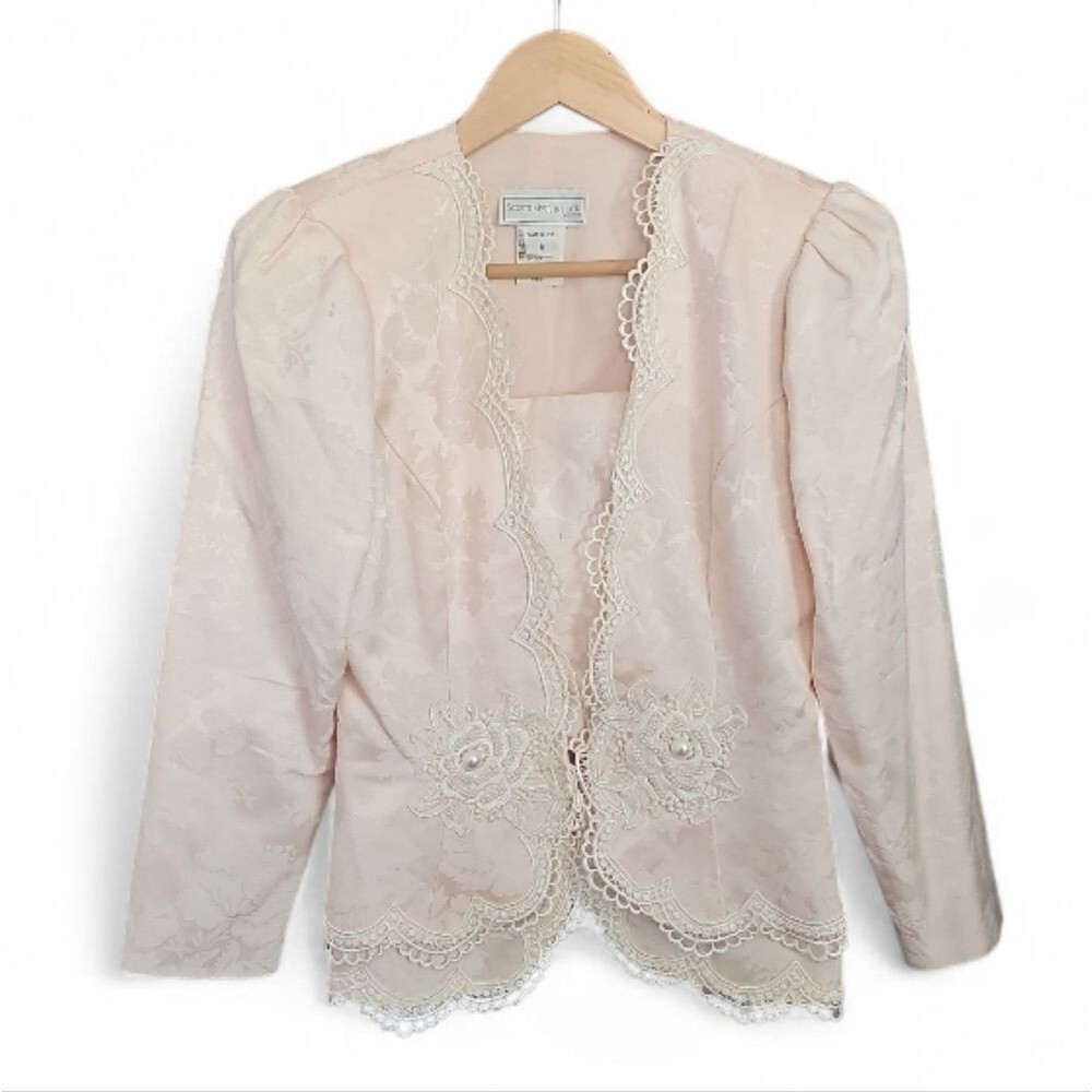 Scott McClintock Petites Vintage Lace Evening Jacket Women’s 4/6 Romantic USA